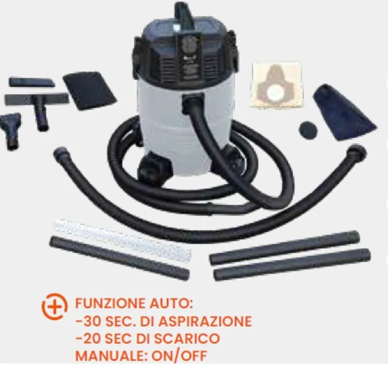 Vinco 40602 Aspiraliquidi Per Piscine Plastica 1400w 35 Lt + Presa