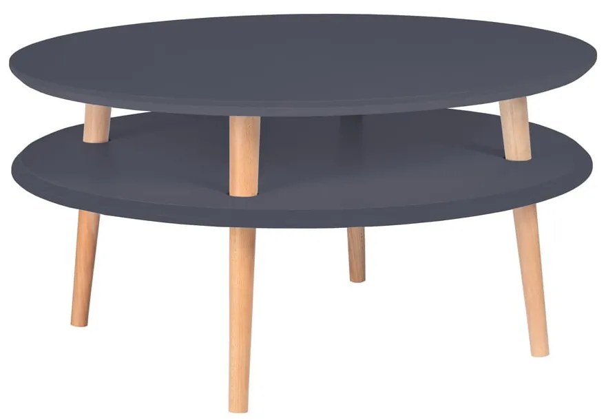 Tavolino da salotto rotondo color antracite ø 70 cm Ufo – Ragaba