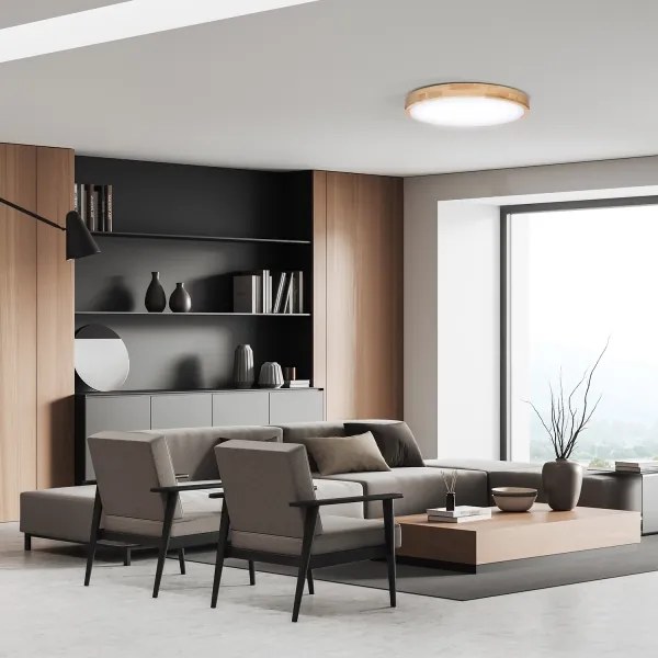 Solight WO8009 - Lampada LED dimmerabile SOLID OAK 48W/230V 3000-6500K Ø39 cm +