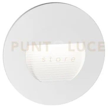 Ges2110c- segnapassi led 3000k 176lm 3w ip65 alluminio bianco e vet...