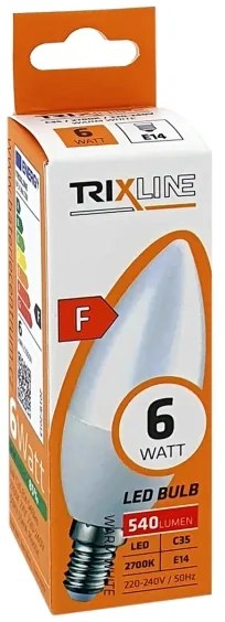 Lampadina LED C35 E14/6W/230V 2700K