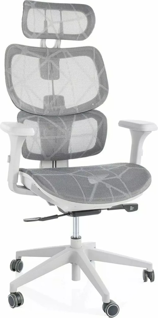 Sedia da ufficio Devon in rete grigia – 68x50x119 cm