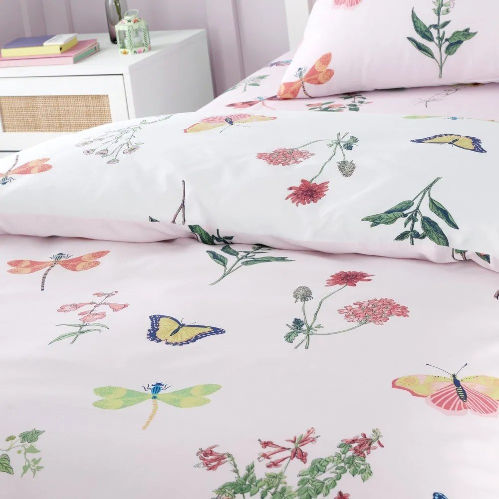 Biancheria da letto singola per bambini 135x200 cm Butterfly Garden - RHS