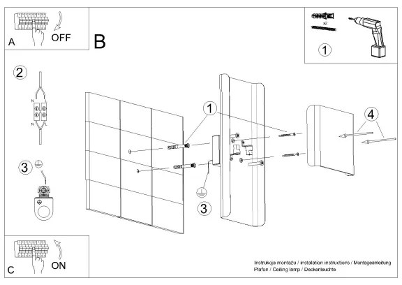 Sollux SL.1353 - Applique DURLIN 2xG9/8W/230V oro/bianco