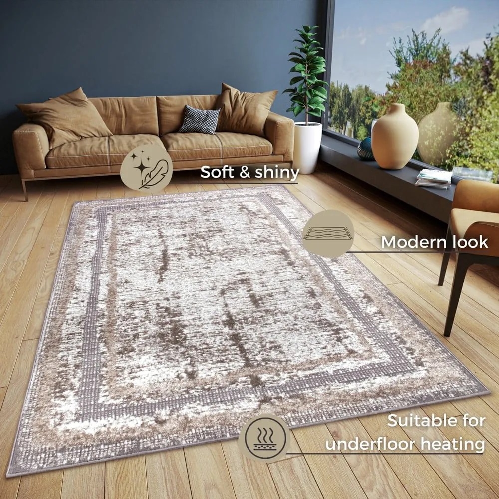 Tappeto in beige-argento 67x120 cm Shine Classic - Hanse Home