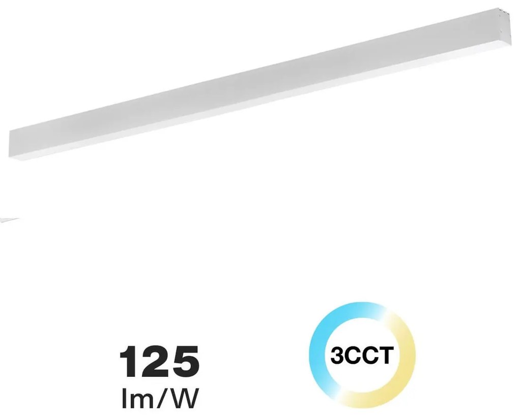 Lampada Lineare LED a Soffitto 55W 150cm Bianca con driver Philips CCT