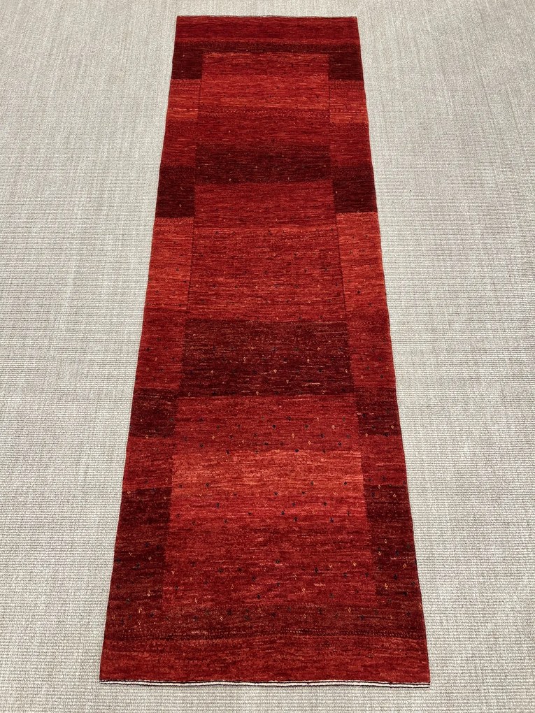 Loribaft Tappeto 270x80 Rosso (Iran) Annodato A Mano
