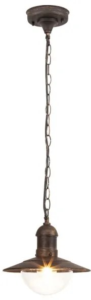 Brilagi - Lampada a sospensione per esterni MOLDE 1xE27/60W IP44 bronzo/patina