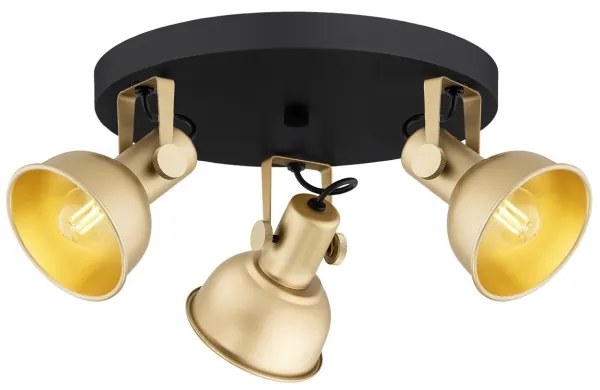 Argon 6243 - Faretto LENORA 3xE14/7W/230V oro/nero