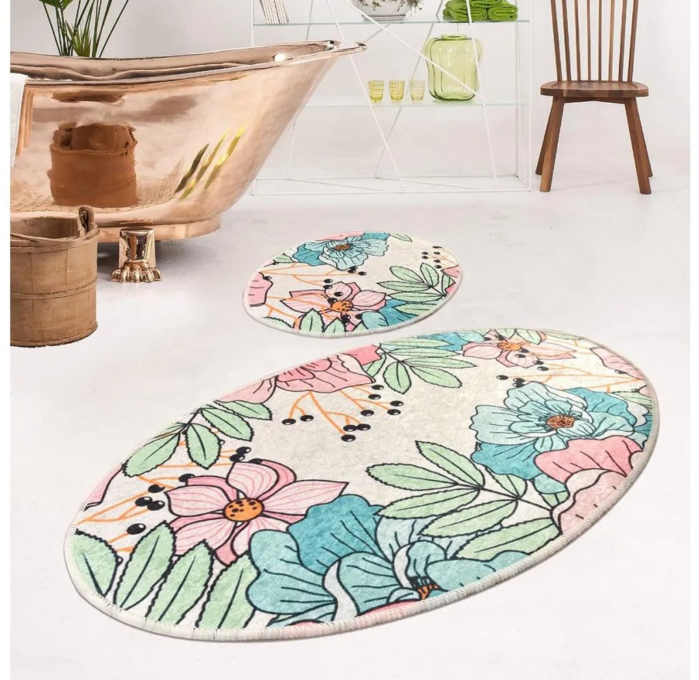 SET 2x Tappeto bagno SPRING 60x100 cm multicolore