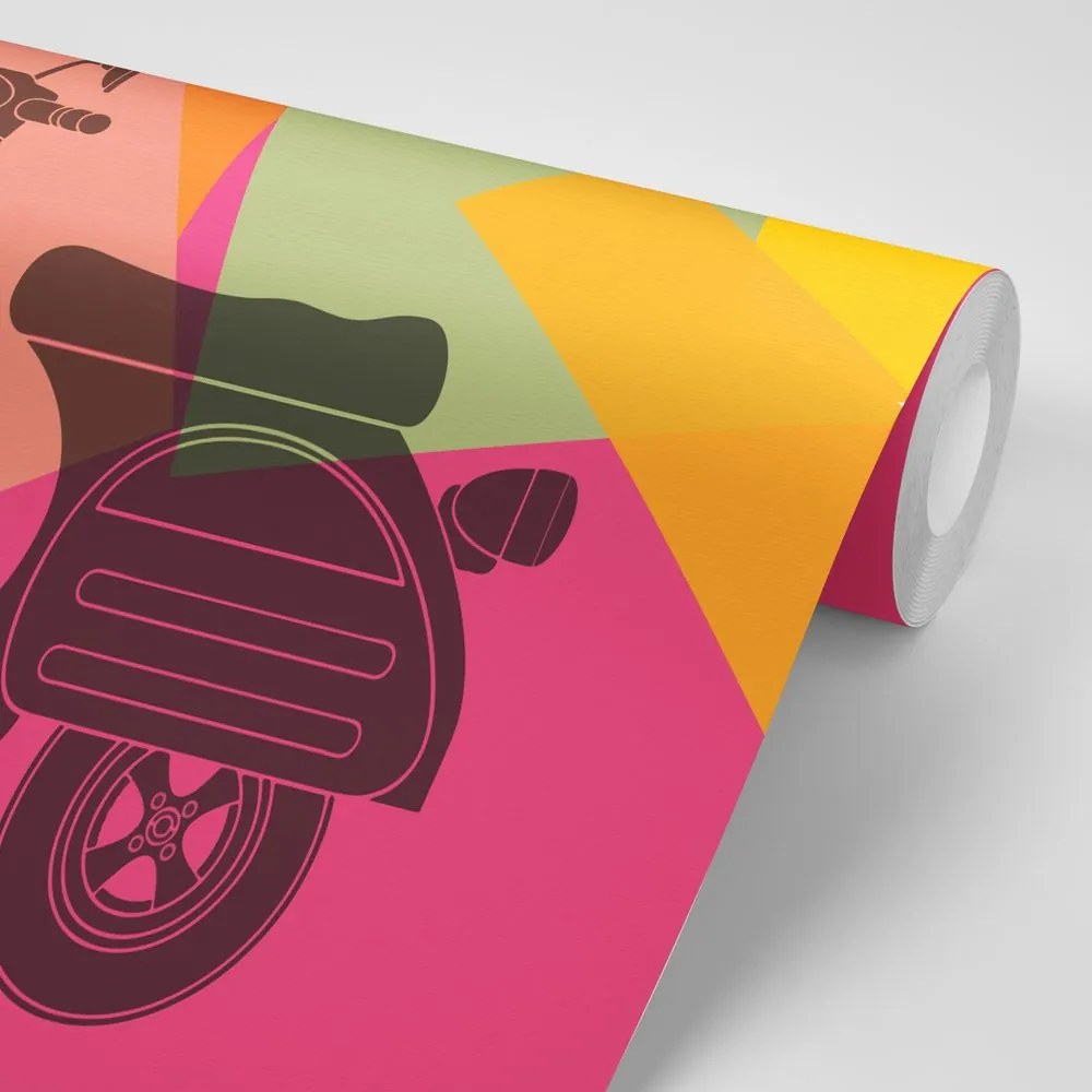 Carta da parati autoadesiva – Scooter pop art