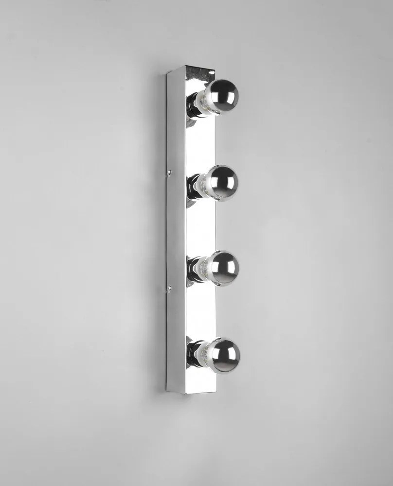 Lampada da parete in argento lucido Theatro - Trio