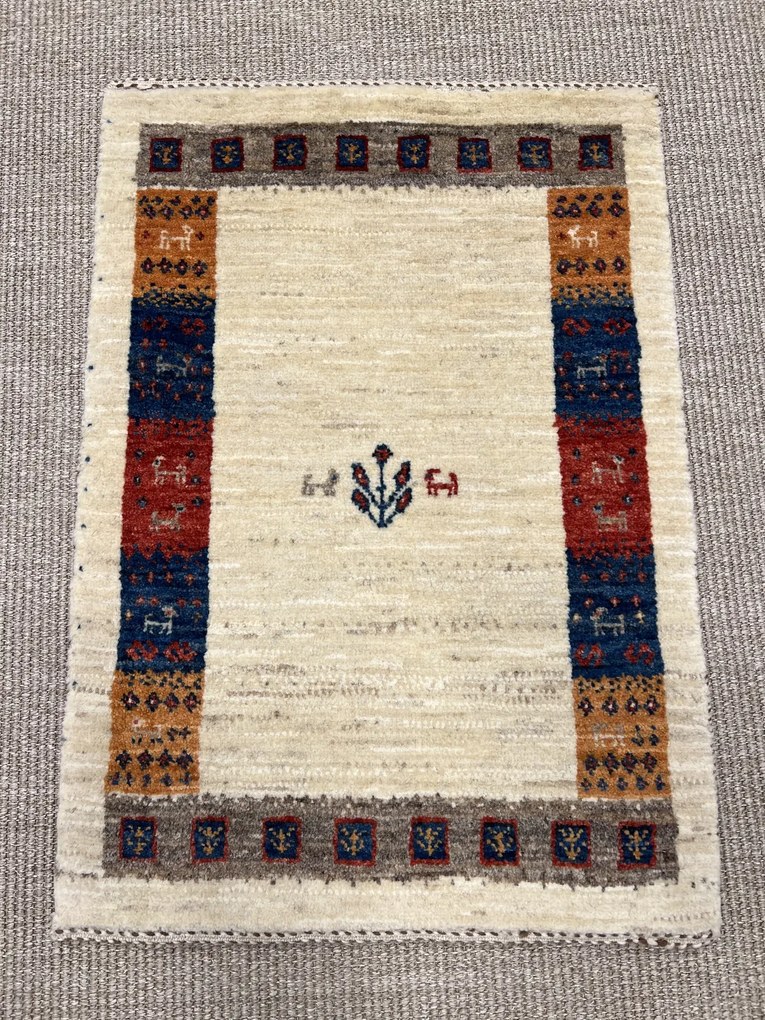 Gashguli Tappeto 70x50 Beige (Iran) Annodato A Mano
