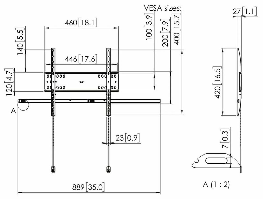 Supporto TV Vogel's 7045000 55" 50 kg