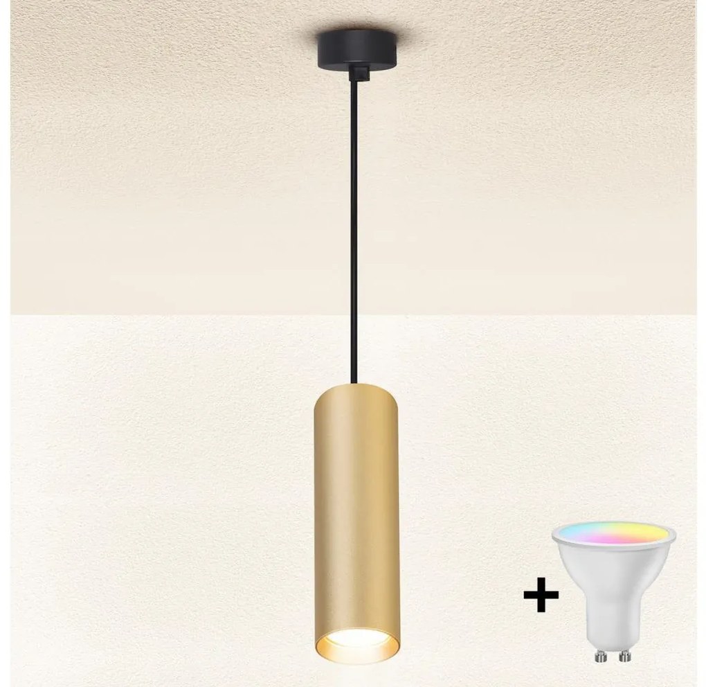 Brilagi - Lampada a sospensione LED dimmerabile SELE 1xGU10/6,5W/230V nero/oro