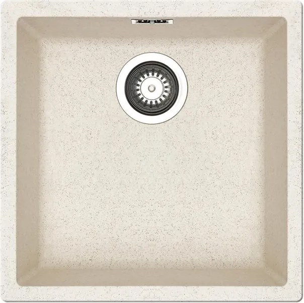 Lavello sottotop 1 vasca in fibra di vetro avena PYRAMIS Mistral L 40 x L 40 cm