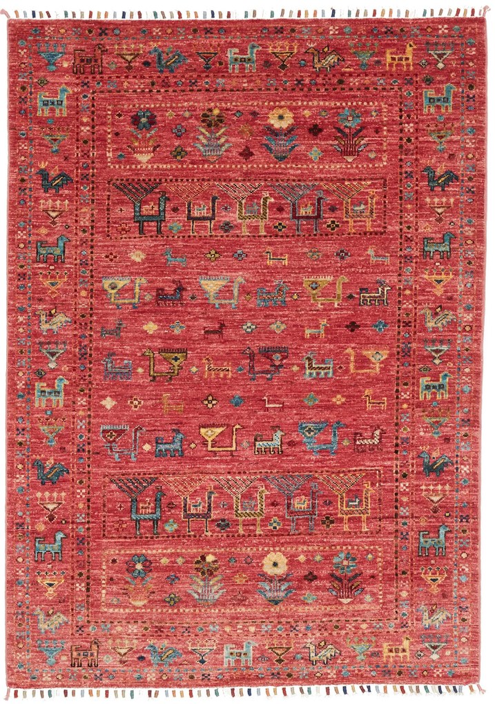 Samarkand Tappeto orientale 110 x 150 Viola (Pakistan) Annodato A Mano