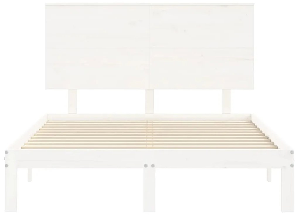 Giroletto con Testiera Bianco Small Double Legno Massello