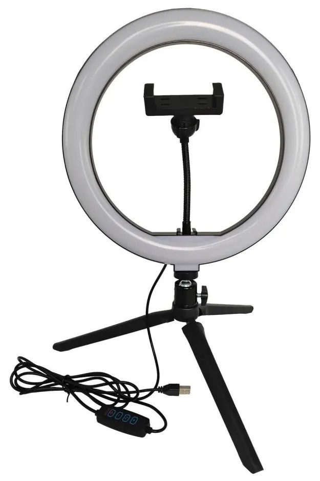 Lampada LED dimmerabile con stativo e supporto per vlog LED/10W/5V 2700-6500K