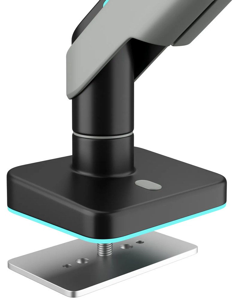 Supporto per monitor da 49" grigio-nero con LED RGB X-ARM