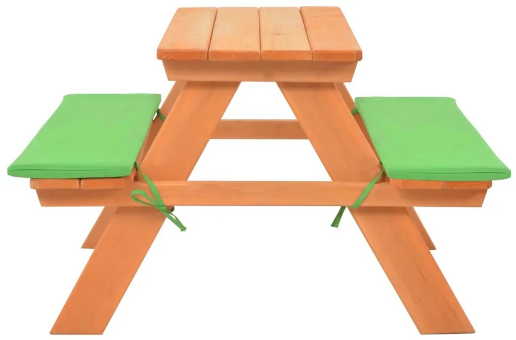 Tavolo e panche da picnic 89x79x50 cm legno massello di abete