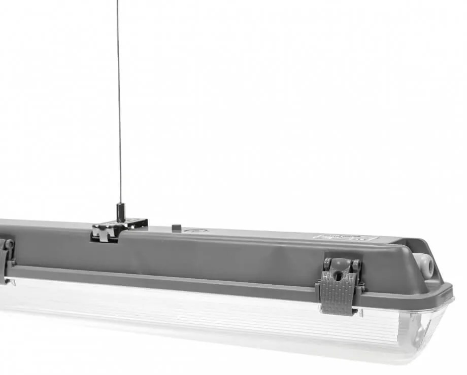 Plafoniera IP65 per 1 tubi LED 150cm – Stagna - (alimentazione Unilaterale) Plafoniera  per 1 tubo LED da 150cm