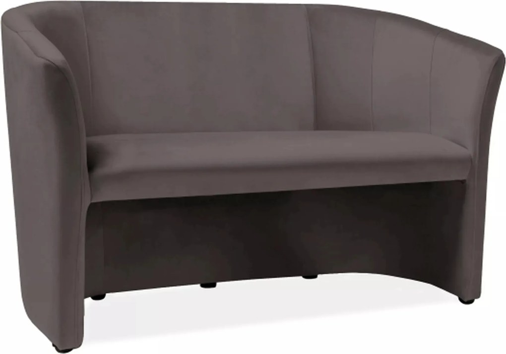 Divano TM-2 Velvet in velluto grigio – 126x60x76 cm