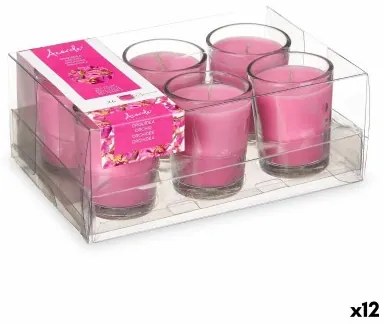 Set di Candele Profumate 16 x 6,5 x 11 cm (12 Unità) Bicchiere Orchidea