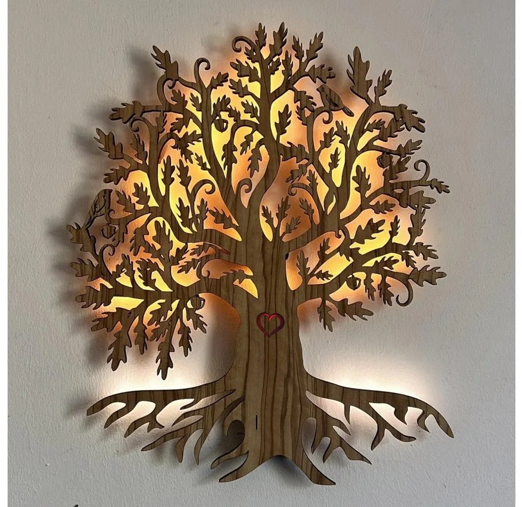 Li-Go 5747/DUB2 - Lampada decorativa da parete LED/10W/230V 45x55 cm rovere