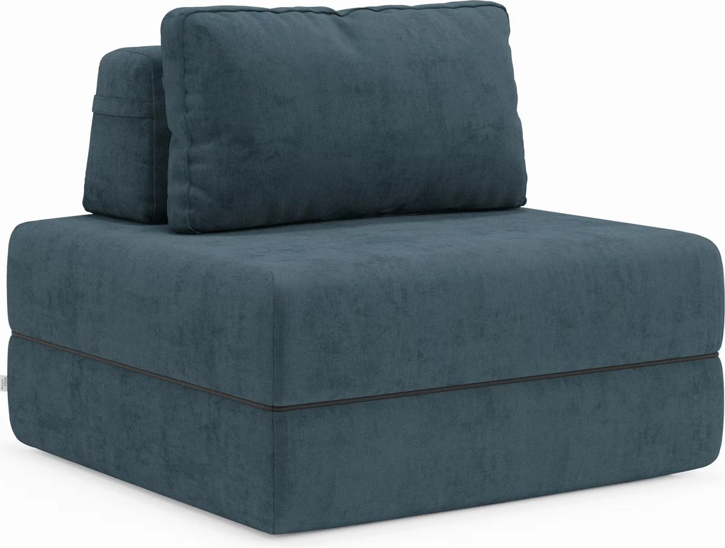 Rift poltrona letto con materasso alto 24 cm e memory foam - schienale mobile e tessuto smacchiabile T31