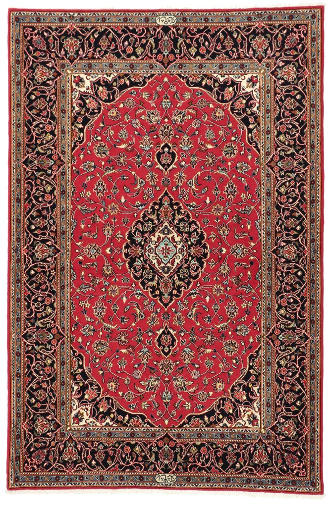 Kashan Tappeto 150 x 220 (Iran) Annodato A Mano