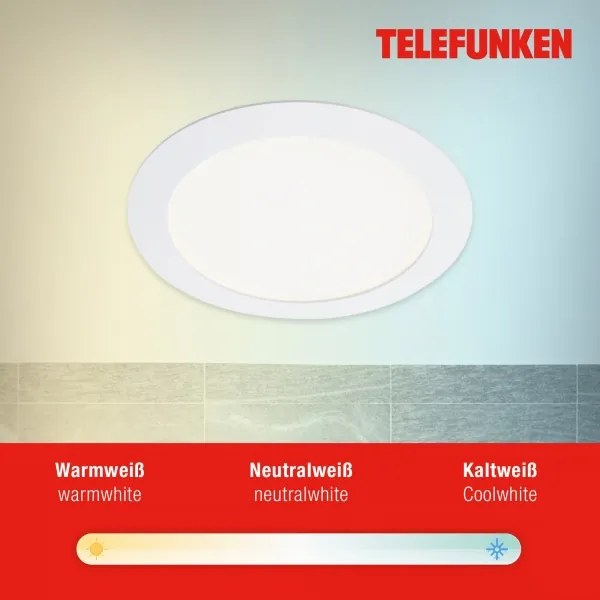 Telefunken 309406TF - Faretto da incasso LED RGBW dimmerabile FRAME LED/12W/230V bianco