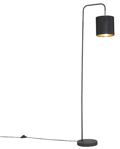 Lampada da terra intelligente nera con lampadina A60 Wi-Fi - Lofty