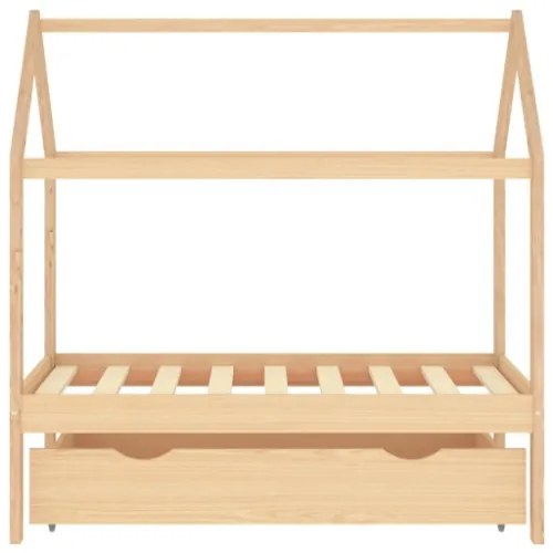 Giroletto per Bambini con Cassetto in Pino Massello 70x140 cm