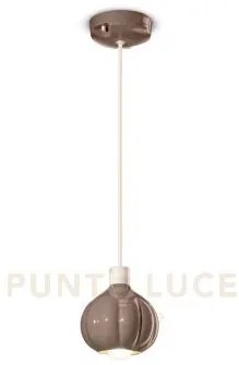 Sospensione piccola ceramica afoxe' marrone moka c2640(mok)