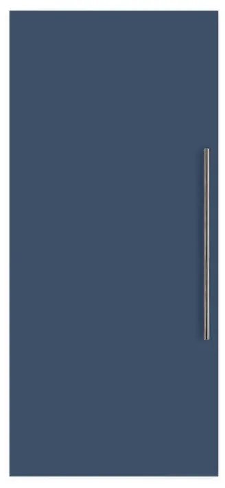 Porta scorrevole Porta Stoccolma con maniglione in legno blu, L 99 x H 221 cm, con binario meccanismo di scorrimento a scomparsa  Reversibile