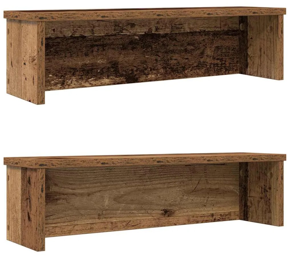 Scaffali Da Cucina Impilabili 2 Pz Legno Vecchio 50x15x16 Cm /