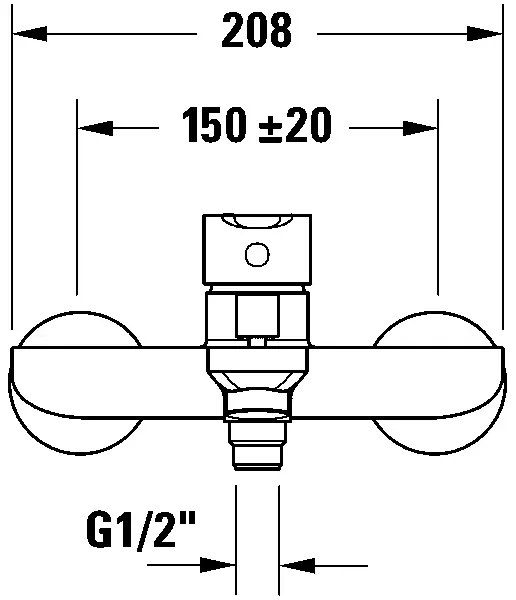 Duravit DC5230001010 - Miscelatore per vasca D-CODE cromo lucido