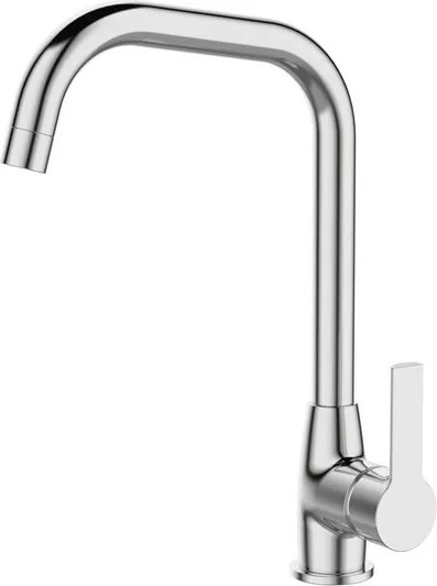 Kamalu - Miscelatore cucina design canna curva con finitura lucida | KAM-T1000