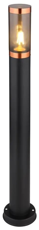 Globo 31588BC - Lampada da esterno BOSTON 1xE27/23W/230V IP44 80 cm nero/rame