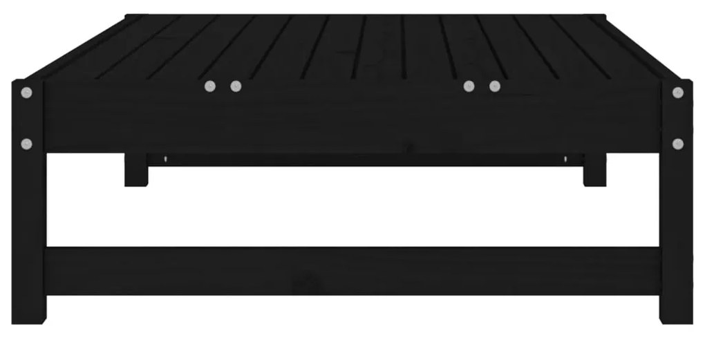 Poggiapiedi da giardino 120x80 cm legno massello di pino nero