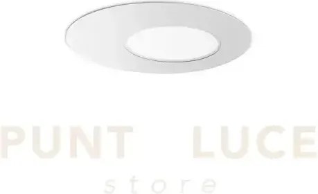 Iride plafoniera led 3000 k 18w  1300 lm bianca in metallo e polica...