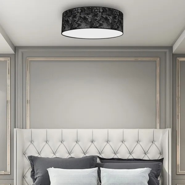 Plafoniera SATINO 3xE27/60W/230V nera/grigia