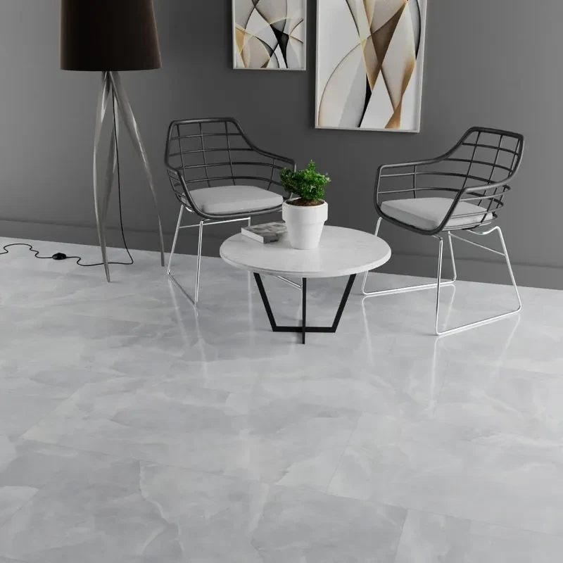 Piastrella da pavimento e rivestimento interno 60 x 120 cm Sp. 9 mm rettificato Venus in gres porcellanato smaltato lucido grigio traffico medio (pei 2/5) 1.44 mq