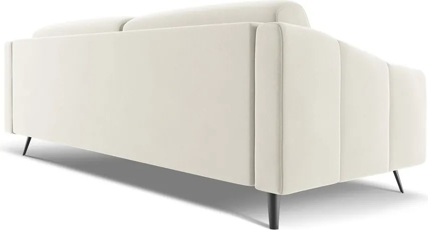 Divano bianco con rivestimento in velluto 238 cm Nalu – Makamii