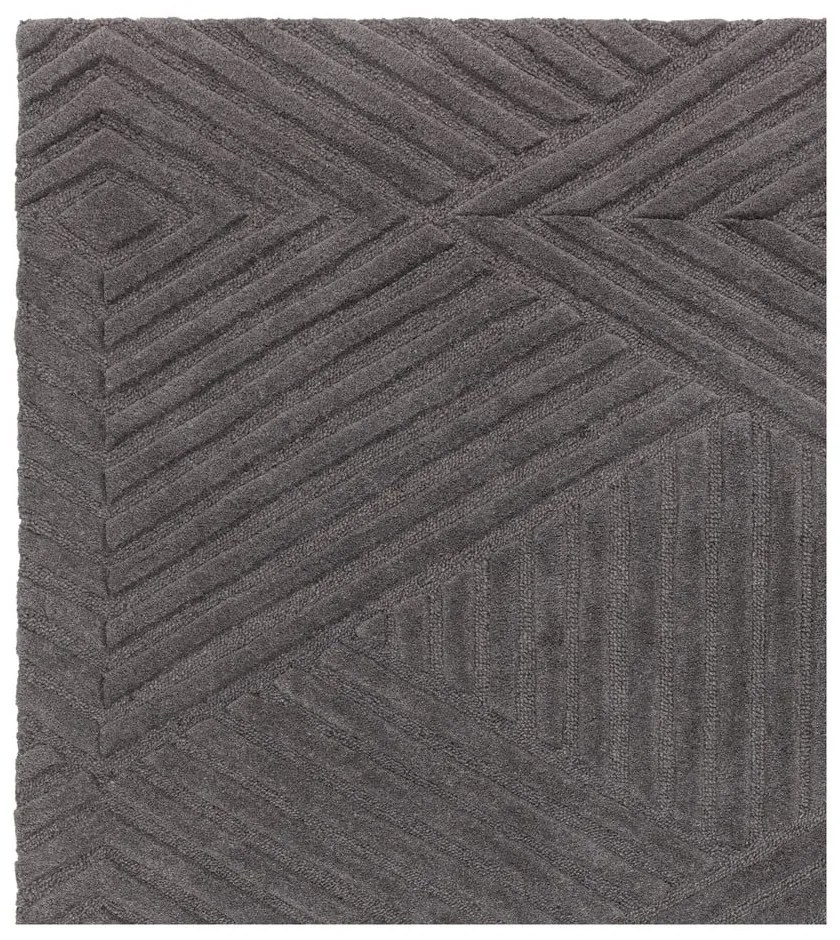Tappeto in lana antracite 160x230 cm Hague - Asiatic Carpets