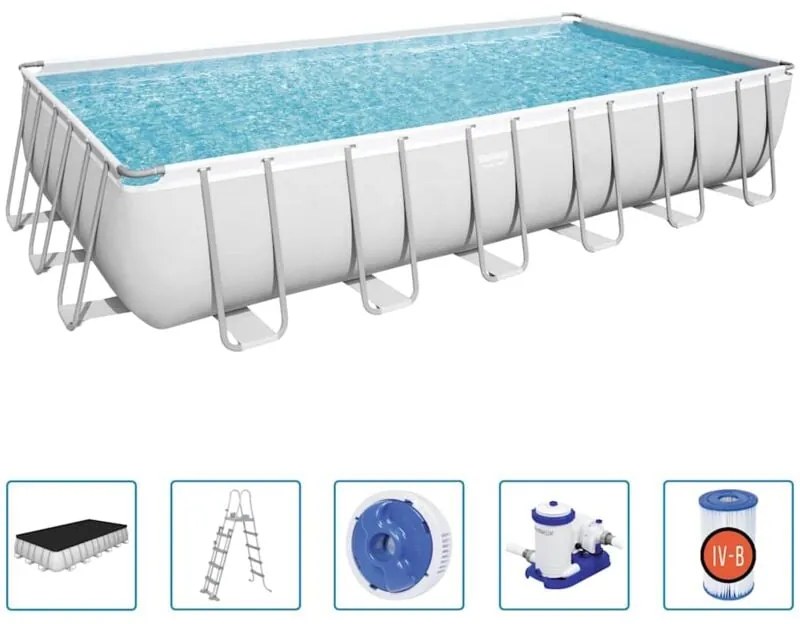 Power Steel Piscina Rettangolare 732x366x132 cm - Bestway