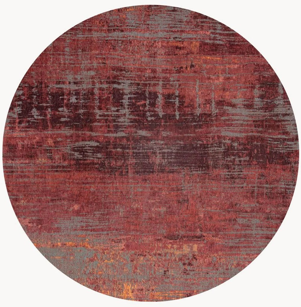 Tappeto rotondo jacquard lavabile da interno-esterno Streaks