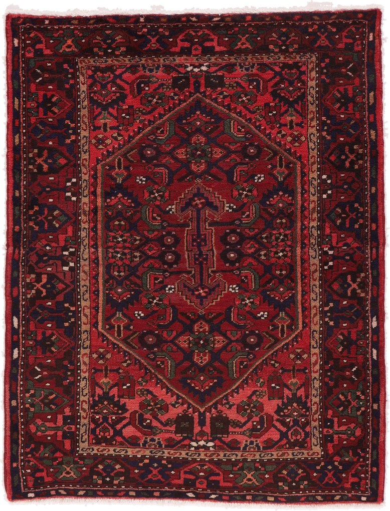 Hamedan Tappeto 130x170 (Iran) Annodato A Mano