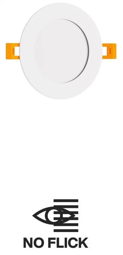 Pannello LED Rotondo 8W 800lm Foro Ø105-110mm Osram chip LED Colore Bianco Naturale 4.000K